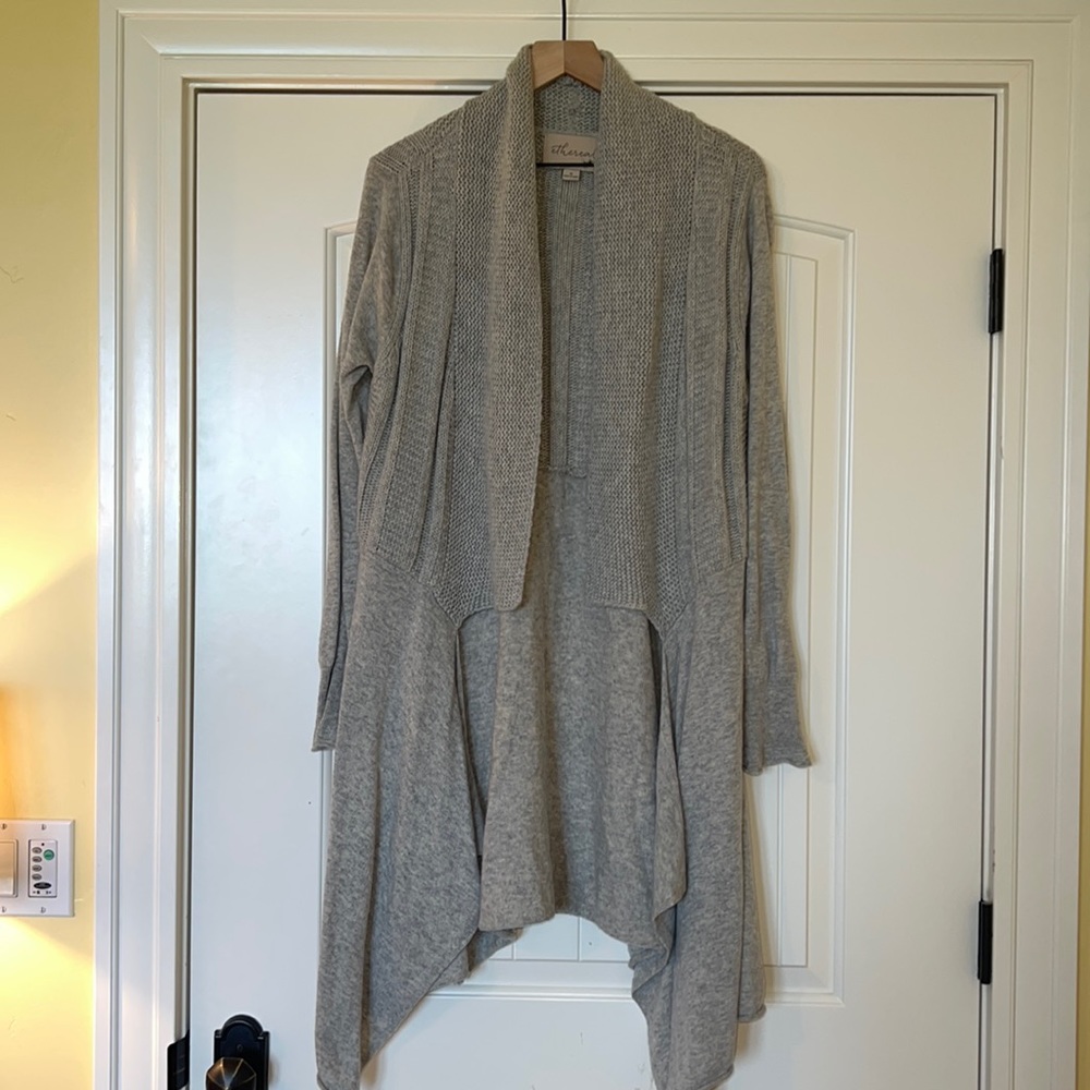 Cozy grey knit cardigan